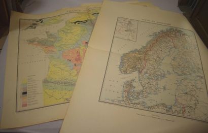 null Lot de gravures diverses

On y joint quelques pages d'atlas de géographie m...