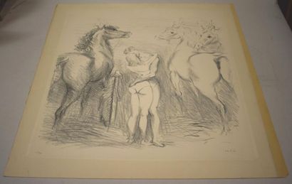 null VERTES Marcel (1895-1961)

Couple enlacé au milieu de chevaux 

Lithographie...