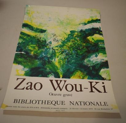 null ZAO Wou-ki (1921-2013)
Composition, Affiche, bibliothèque nationale 58 x 41...