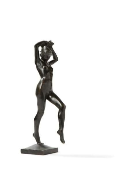 null BACQUÉ Daniel Joseph, 1874-1947,

 Bacchante, 

bronze à patine noire (légères...