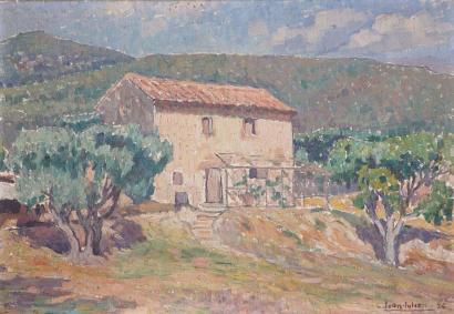 null JULIEN Jean, XIXe-XXe siècle, 

Mas aux oliviers, 1925, huile sur toile, signé...