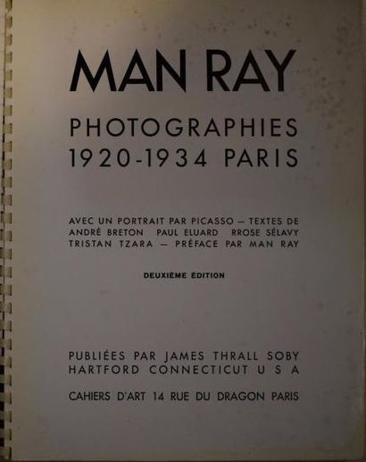 null MAN RAY, 1890 -1976

“ Man Ray Photographies 1920 -1934 Paris ”

Avec un portrait...