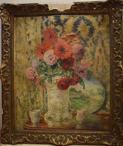 null DE LIERRES Etienne (XIX-XX)
"Bouquet", 1923
Huile sur toile signée et datée...