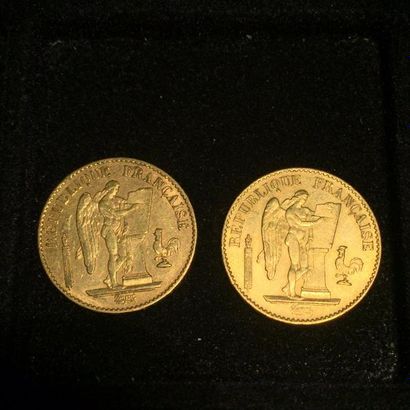 null FRANCE

2 pièces or 20 francs Génie (1878 A)

Av/Génie de la République debout...