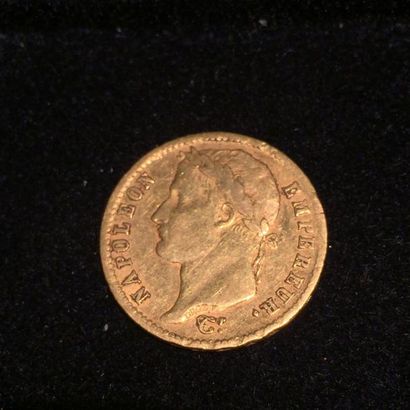 null FRANCE

20 francs Napoléon I tête laurée, République française (1808 A) TTB...