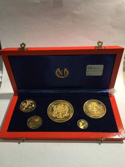 null [Indépendance du Tchad]

Coffret de cinq pièces d'or 900/1000ème 

émisent à...