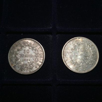 null [ Pièces en argent ]

Lot de 2 pièces de 10 F Hercule en argent. Poids : 50...