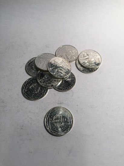 null [MONNAIE DE PARIS]

8 pièces de 10 euros en argent (500) « Picardie » 

2 pièces...