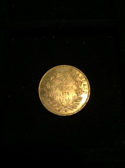 null [ Pièce en or ]

1 pièce de 20 francs Napoléon " tête nue " 1855 BB. 

Poids...