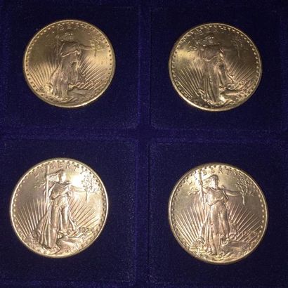 null USA

4 pièces 20 dollars « Saint-Gaudens » (2x1924 ; 1926 ; 1927) (TTB à SUP)

Av....