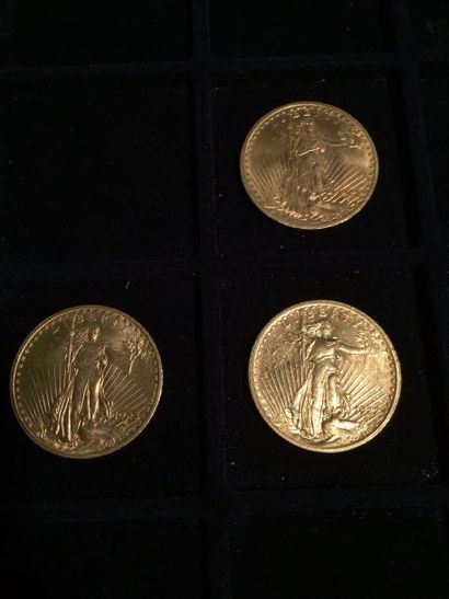 null USA

3 pièces 20 dollars « Saint-Gaudens » (2x1923 ; 1922 ) (TTB à SUP)

Av....