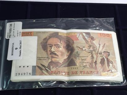 null [ Billet de banque ] [ France ]

Lot de 20 billets de cent Francs DELACROIX

(L...