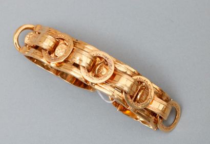 null Bracelet rigide en or jaune 18k (750) maille fantaisie 

Poids : 25 g. 