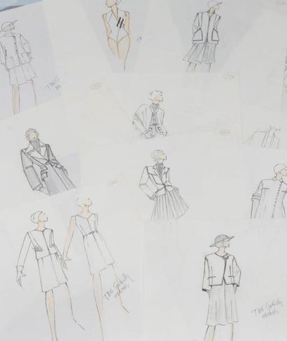 null 12 croquis de mode par Tan Guidicelli pour Hermès

Encre et crayon de couleur...