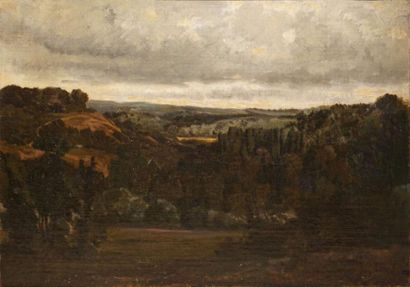 ANASTASI AUGUSTE, 1820-1889 
Paysage valloné
huile sur toile (restaurations), non...