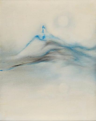 LALAN XIE JINGLAN, 1921-1995 
La Lune et son ombre, 1970
peinture sur toile, signée...