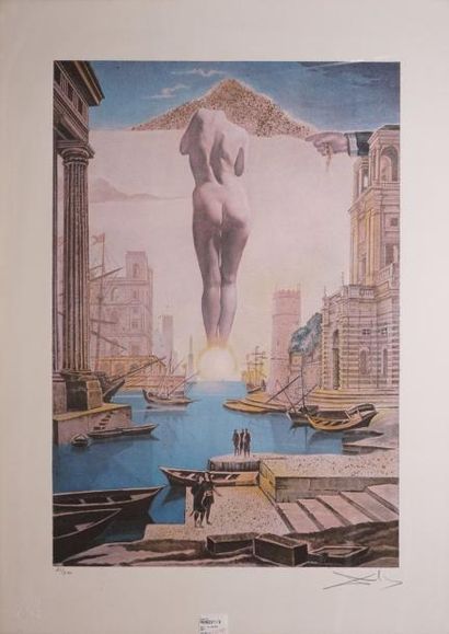 DALI Salvador, d'après 
La main de Dali retirant la toison d'or
lithographie en couleurs...