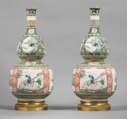 France Paire de vases- Samson, XIXe
Superbe paire de vases de forme double gourde...