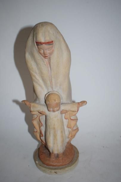 null MUGUET Georges (1903-1988)

Vierge à l'Enfant

Terre cuite polychrome monogrammée.

H....