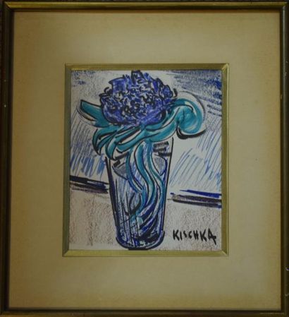 null KISCHKA Isis, (Paris 1908-1973)

Vase de fleur

Gouache et crayon gras signé,

18...