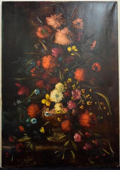 BIZET R.J. (XXème siècle)

Fleurs 

huile...