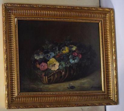 null PIERRAT Nicolas Constant (1829-1910)

Corbeille de fleurs

Huile sur toile signée...