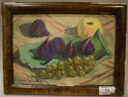 null TROCHAIN Fernand, 1879-1969,
Les figues
Huile sur panneau (fente), signé en...