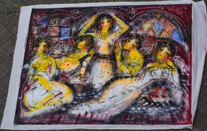 null HRASARKOS (né en 1975) 

Cinq femmes au harem

Huile sur toile 

1.42 x 1.85...