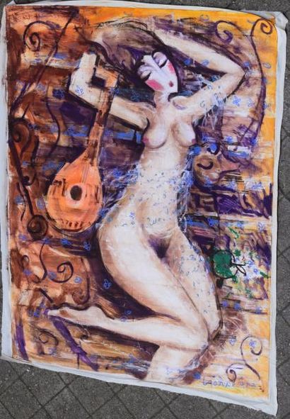 null HRASARKOS (né en 1975) 

Femme nue à la guitare

Huile sur toile 

1.42 x 1.85...
