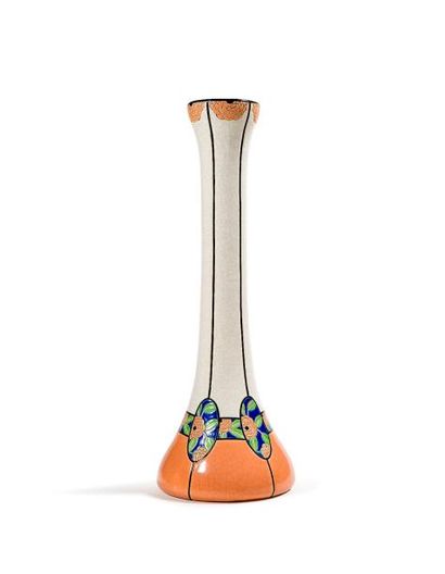 LONGWY
Vase en céramique à corps tubulaire...