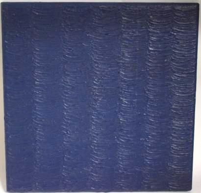 null DINGWALL Kenneth 

Eonbrugh bleu ,1977 

huile sur toile 

31 x 31 cm