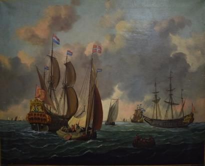 null ECOLE du XIXème siècle

Marine 

huile sur toile 

80 x 100 cm