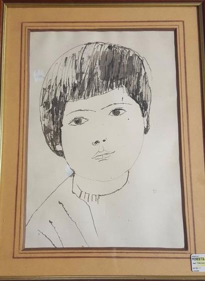 null EDELMANN Jean (1916-2008),

Portrait de son fils, 

dessin à l'encre non si...