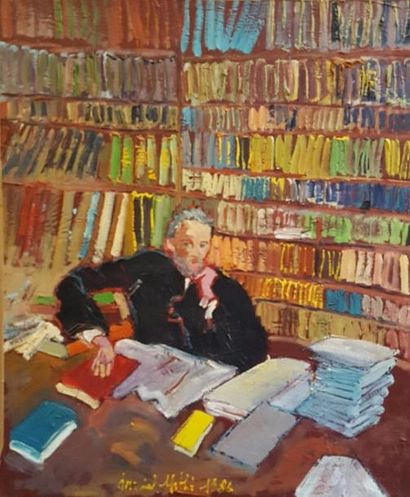 null MATHE Daniel (né en 1944)

Homme dans une bibliothèque, 1986

Huile sur toile...