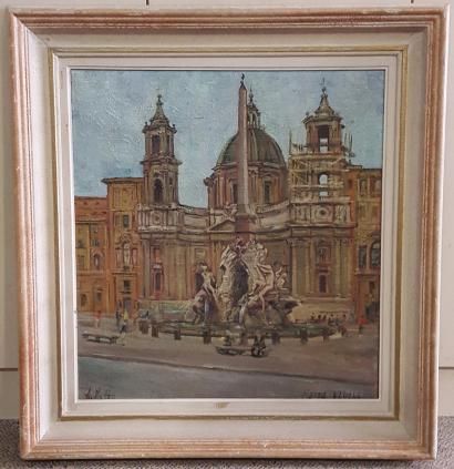 null MATHEY Paul, 1891-1972,
Piazza Navona
Huile sur toile signée en bas à gauche
60...
