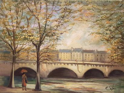 null PABOIS Michel (né en 1939),

Passerelle des arts, 22 x 27 cm.

Pont de Paris,...