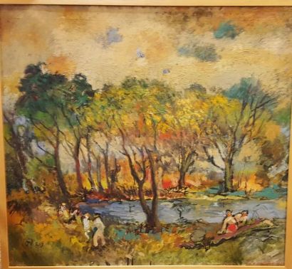 null VEAUDEAU Jean (1886-1970)

Bord de lac

Huile sur carton monogrammé en bas à...