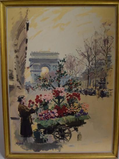 BRENET Albert, 1903-2005,

Marchande de fleurs...