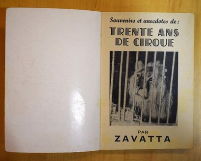null  [ Cirque ] [ Livre ] [ Zavatta ]\" 30 ans de cirque souvenirs et anecdotes...