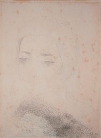 null LAURENCIN Marie, 1883-1956
Portrait de femme, août 1928
dessin aux crayons de...