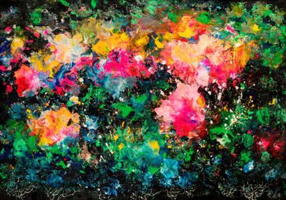 null HUANG Jiannan, né en 1952

Fleurs, 2016

technique mixte sur toile

signée et...