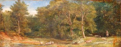 null REDGRAVE Richard, 1804-1888

Berger et son troupeau en lisière de forêt

huile...