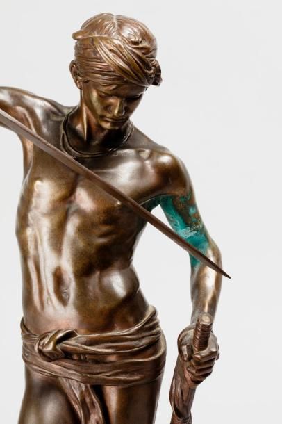 null MERCIÉ Antonin, 1845/1916

David vainqueur

bronze à patine brune (usures et...