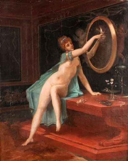 null POGGI Raphaël, c.1840-1892

Beauté au miroir

huile sur toile rentoilée (usures...