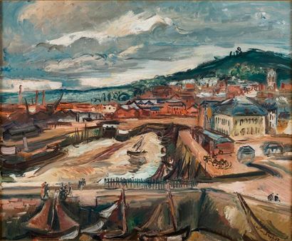 null FRIESZ Émile Othon, 1879-1949
Honfleur le port à marée basse, 1930
huile sur...