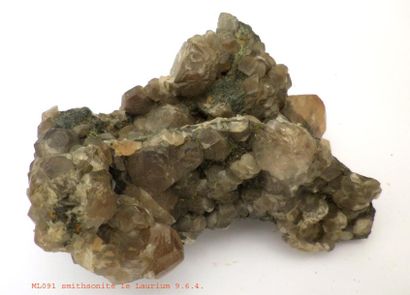 null Deux jolis minéraux anciens de Lavrion, Grèce : CUPROADAMITE (10 cm) en petites...