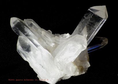 null Joli QUARTZ de l'Arkansas : groupe de cristaux transparents (16,5 x 10,5 x 9...
