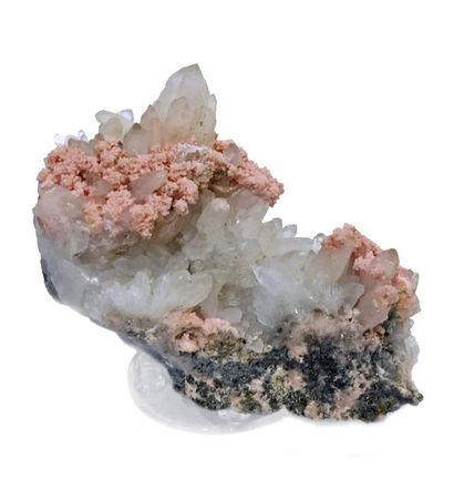 null Six anciens minéraux de Madan, Bulgarie : RHODOCHROSITE / quartz / galène (10...