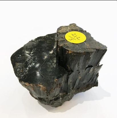 null Cinq minéraux anciens du Maroc : plaque de CERUSITE en lamelles brunes (8 cm),...