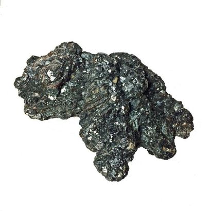 null Quatre minéraux anciens français : BARYTE mamelonnée en pompons (21 cm) et BLENDE...